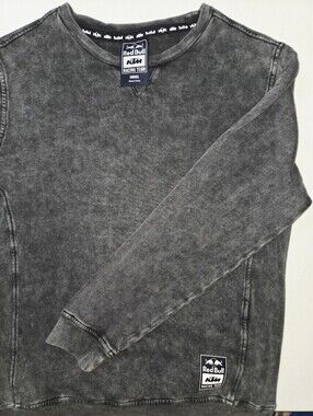 Red Bull Racing KTM Shred crewneck sweatshirt in black acid wash